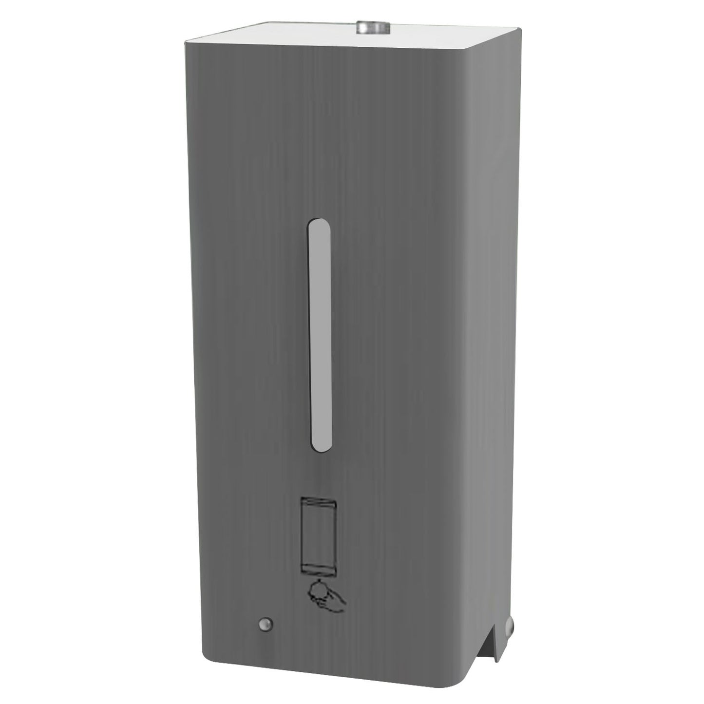 108mm W  Surface Mounted Touchless Sensor Foam Soap Dispenser  AC Adapter Powered - 108mm W x 268mm H x 107mm D - Satin