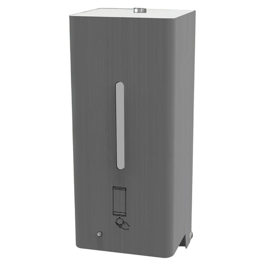 108mm W  Surface Mounted Touchless Sensor Foam Soap Dispenser  AC Adapter Powered - 108mm W x 268mm H x 107mm D - Satin