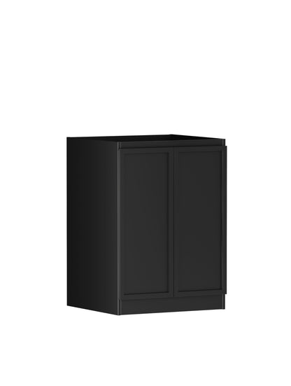 Mini Laundry 650mm Hampshire Matte Black with Natural Carrara Marble Top