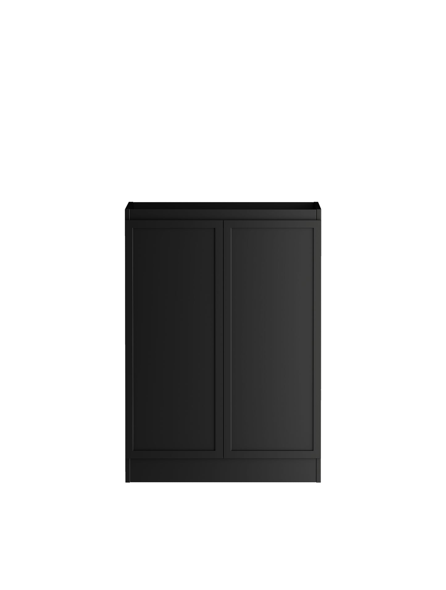 Mini Laundry 650mm Hampshire Matte Black with Natural Carrara Marble Top