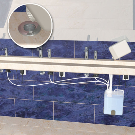 5 litres  Top Filling Multifeed Kit To Suit All Bradley Soap System Set Ups - 5 litres - Chrome