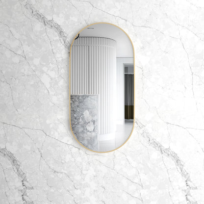 Noosa 1200x600 Gold Metal Frame Mirror