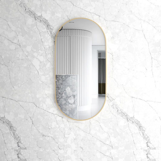 Noosa 1200x600 Gold Metal Frame Mirror