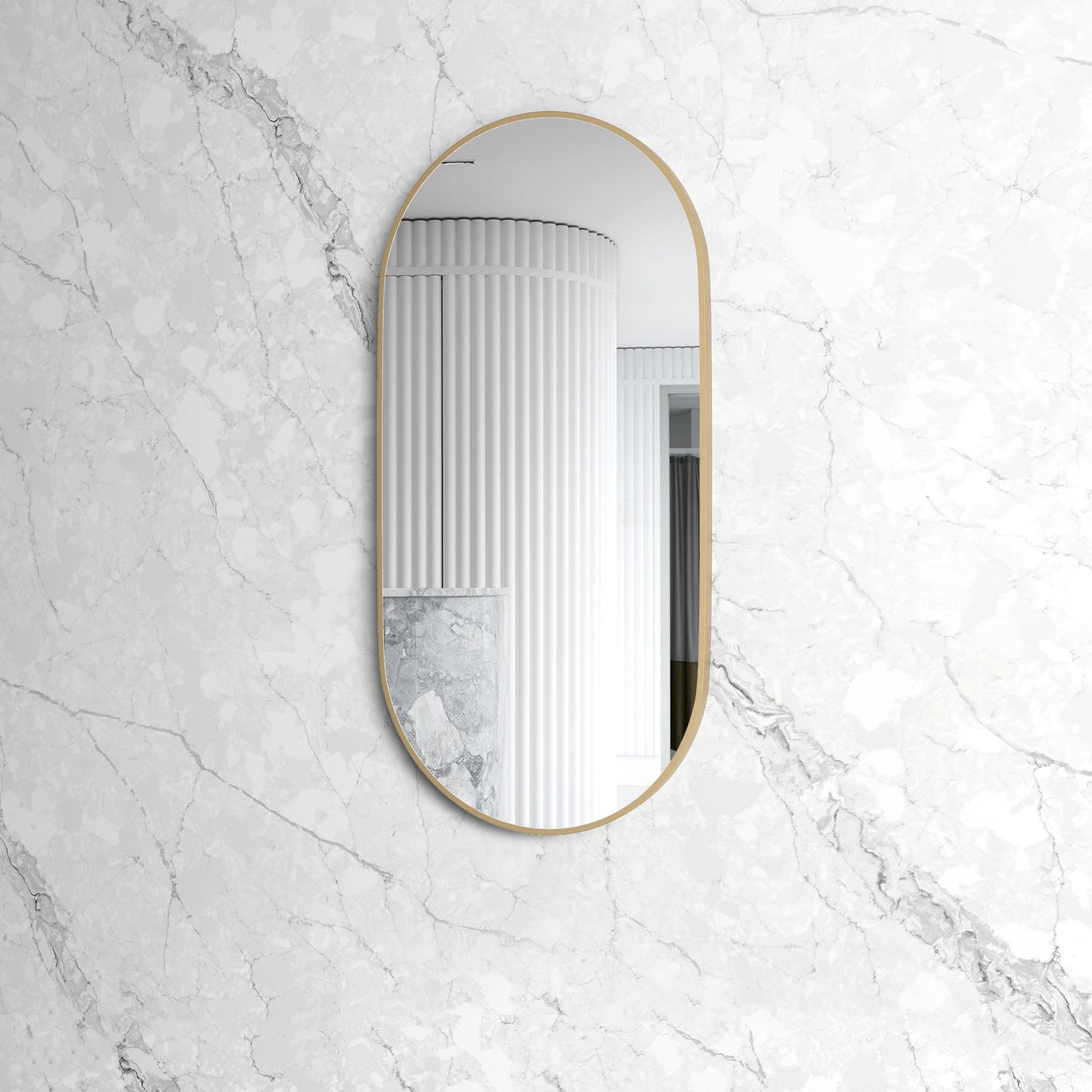 Noosa 1200x600 Gold Metal Frame Mirror
