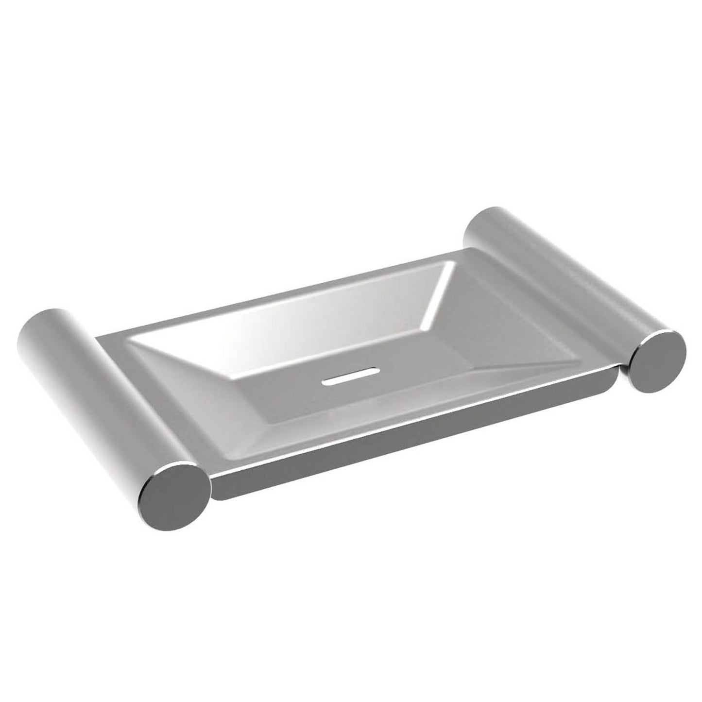 160mm W centres  Surface Mounted Soap Dish - 160mm W centres x 100mm projection - Bright