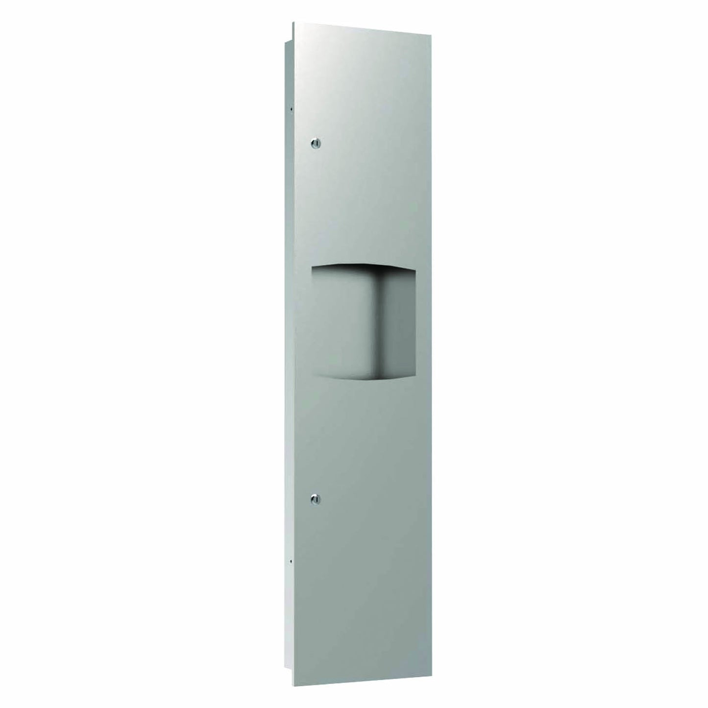 330mm W  Recessed Towel and Waste Receptacle - 330mm W x 1395mm H x 105mm D  - Satin