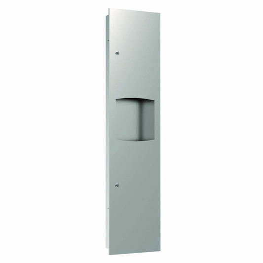 330mm W  Recessed Towel and Waste Receptacle - 330mm W x 1395mm H x 105mm D  - Satin