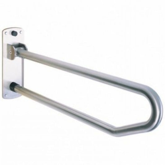 850mm W  Surface Mounted  Drop Down Grab Rail with Locking pin  - 850mm W x 300mm - Satin