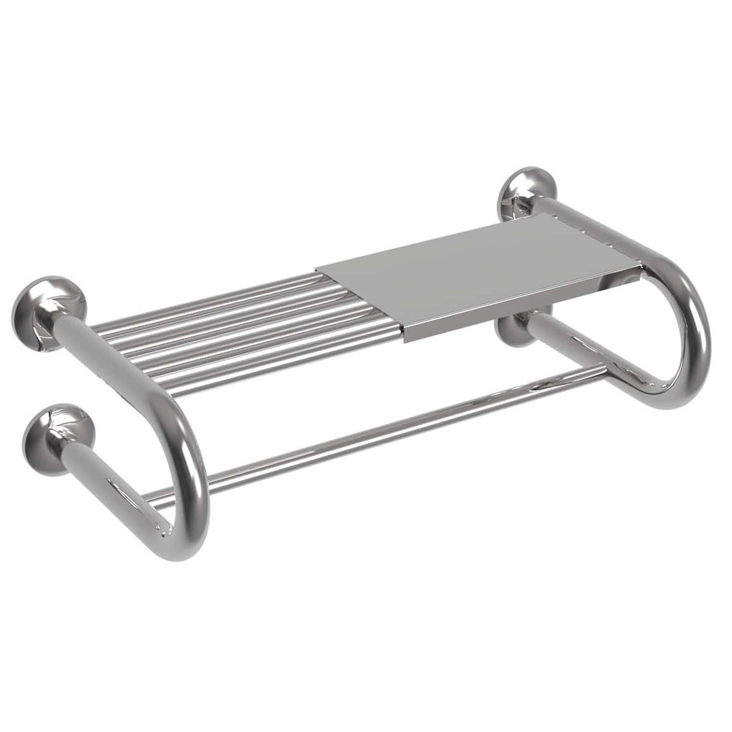 600mm Surface Mounted Towel Rack  - 600mm W - Bright