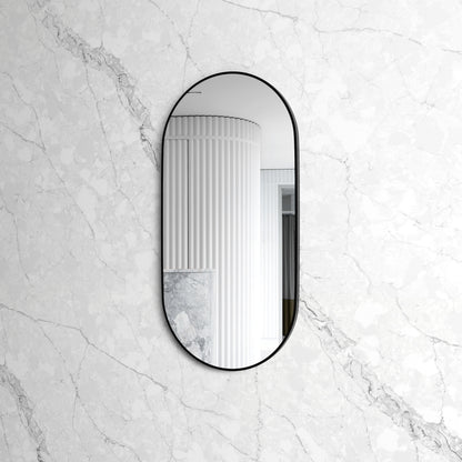Noosa 1200x600 Black Metal Frame Mirror