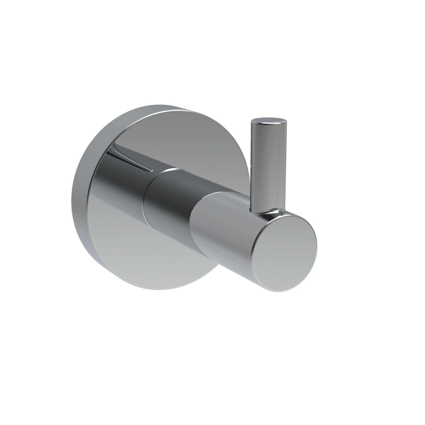 50mm  Surface Mounted Single Robe Hook - 50mm x 65mm - Bright