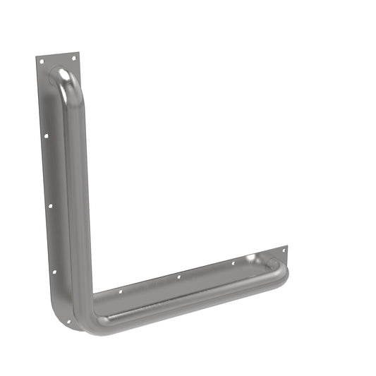 450mm  Surface Mounted Anti-Ligature Ambulant Grab Rail - 450mm x 450mm - Satin