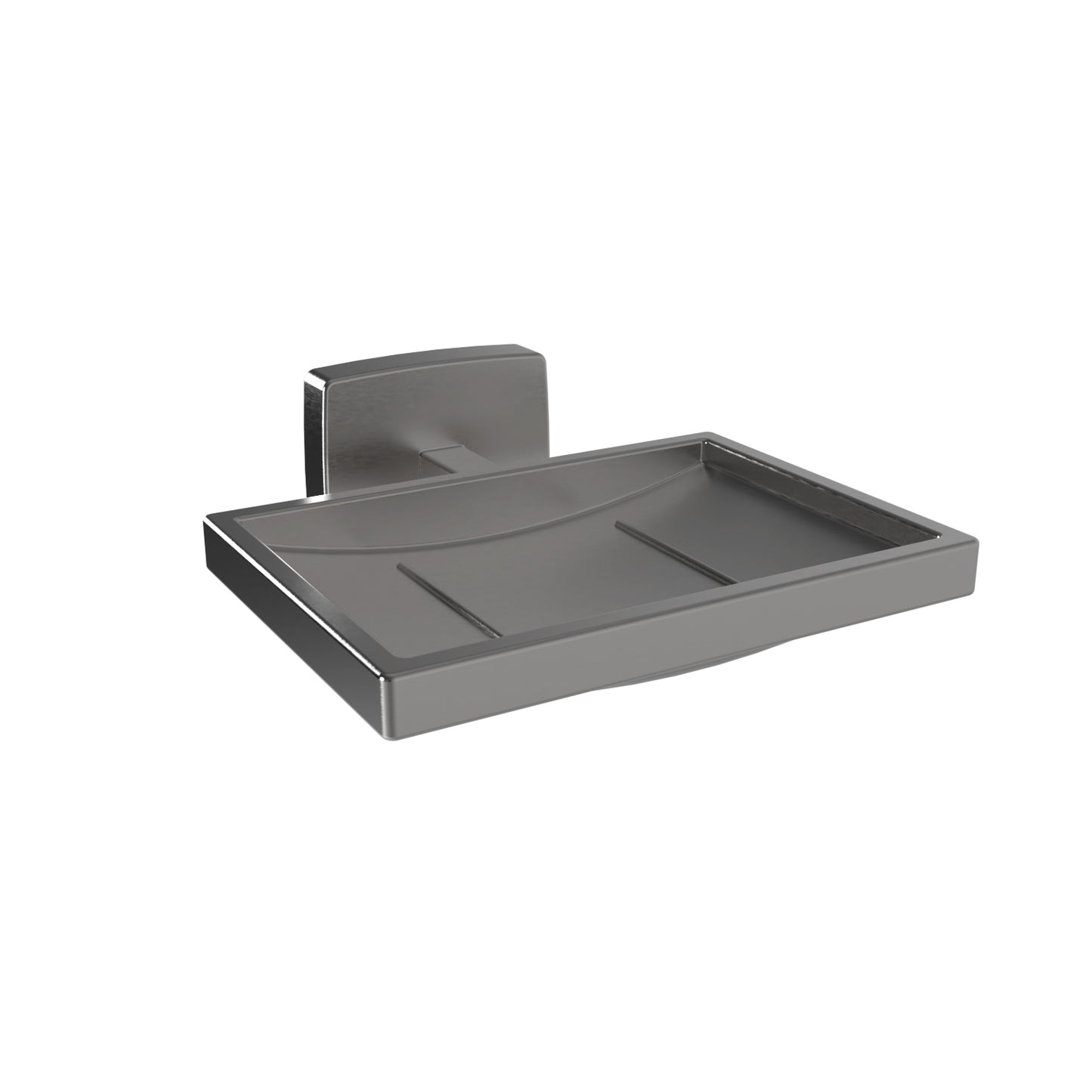 108mm W  Surface Mounted Soap Dish No Drain Hole/ Drip Tray - 108mm W x 102mm D - Satin