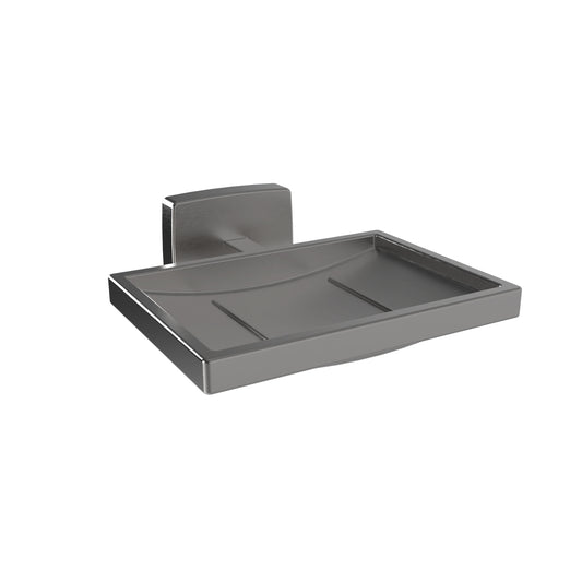 108mm W  Surface Mounted Soap Dish No Drain Hole/ Drip Tray - 108mm W x 102mm D - Satin