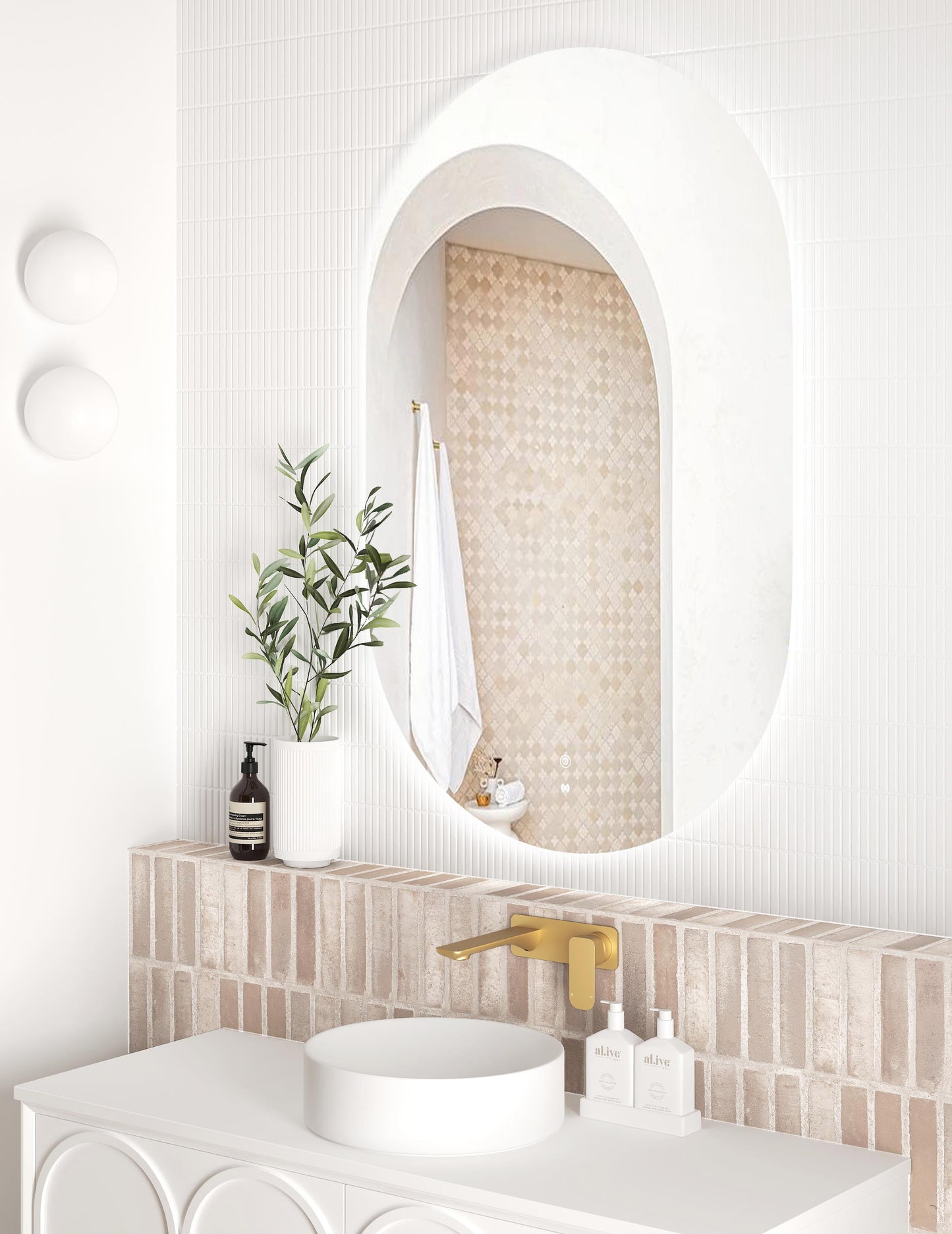 LED Noosa 900x600 Frameless Tuffi Mirror