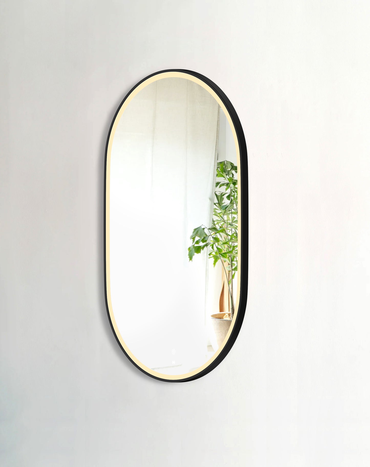 LED Noosa 1200x750 Black Metal Frame Mirror