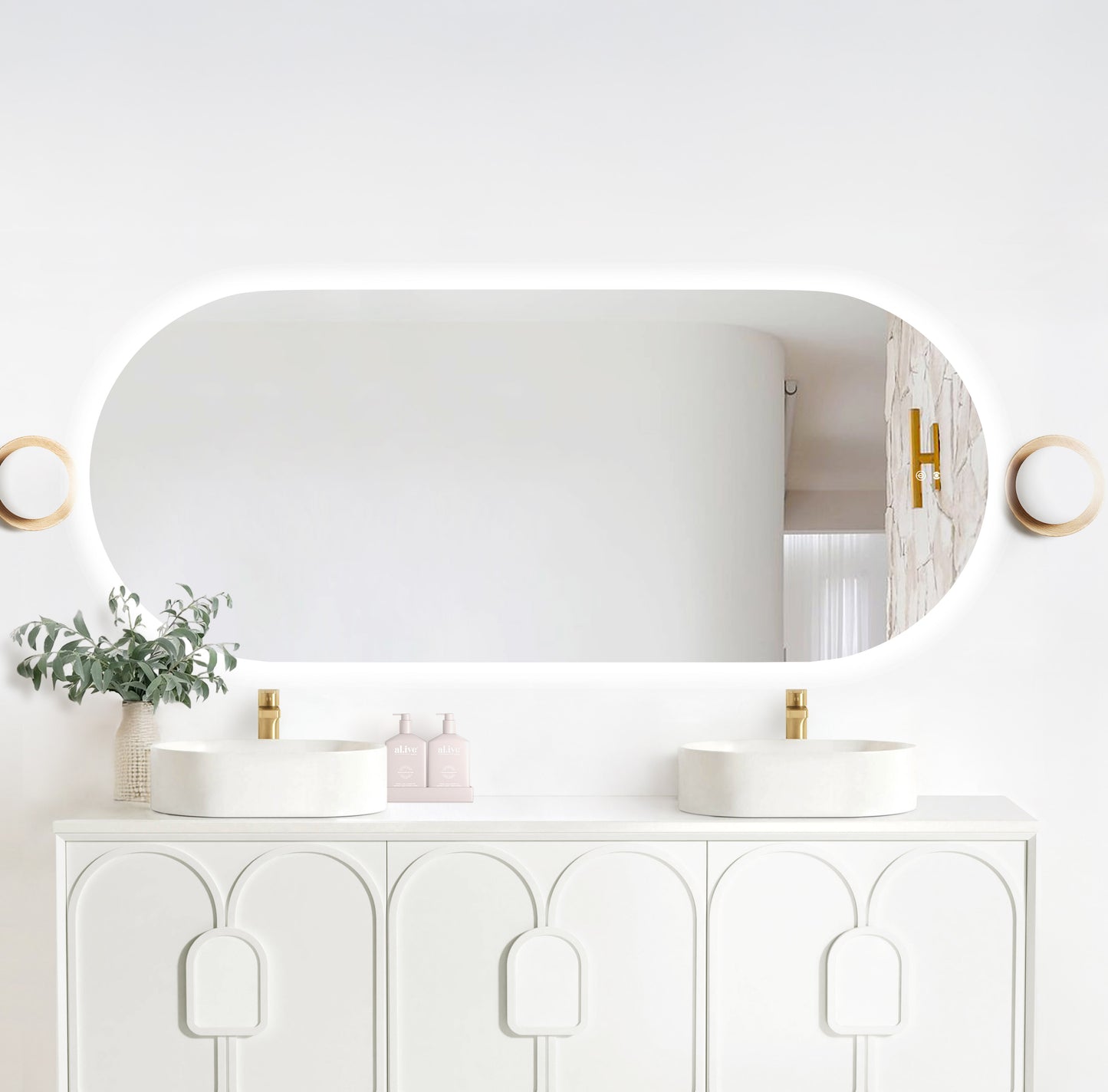 LED Noosa 1800x750 Frameless Mirror