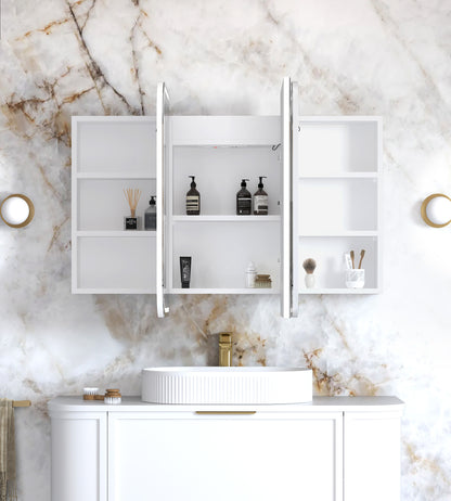 LED Newport 1200x750 White Shaving Cabinet - Premium Edition