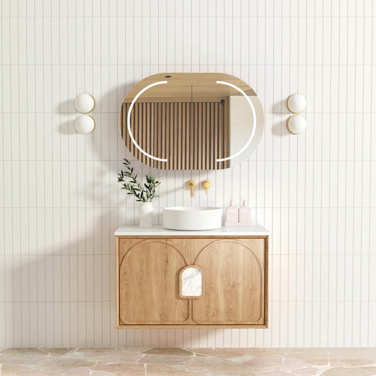Laguna Mk II 900mm Natural Woodland Oak Wall Hung Cabinet Only