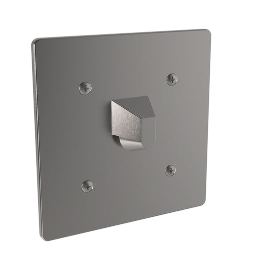 140mm W  Surface Mounted Front Mounted Towel Hook - 140mm W x 140mm H - Satin