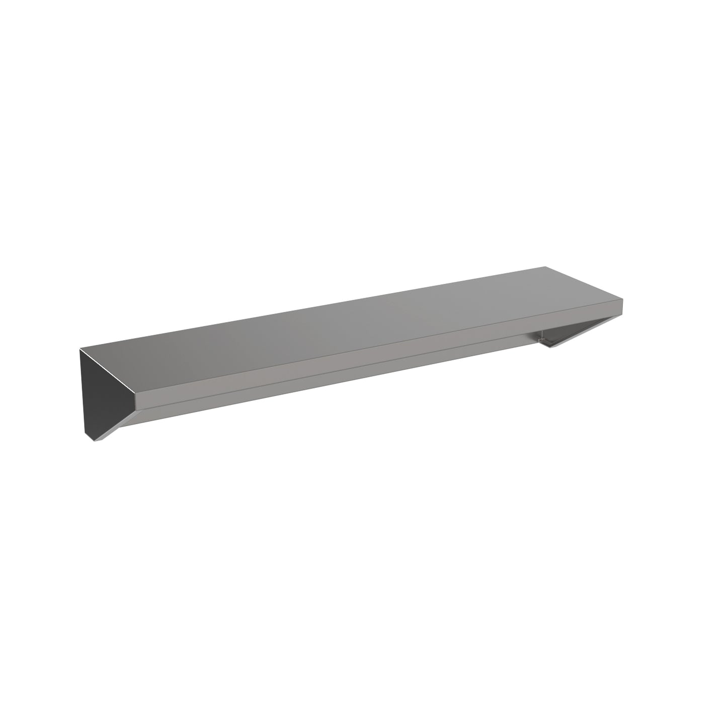 406mm W  Recessed Security Shelf - 406mm W x 65mm H x 102mm D - Satin