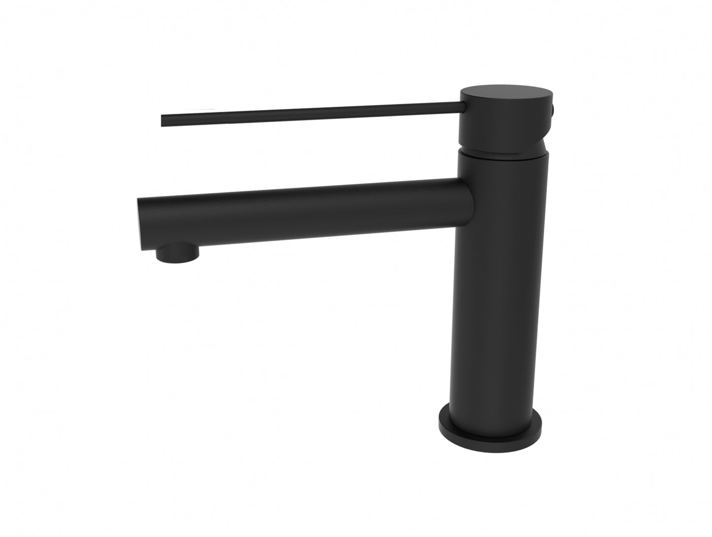 Bench Mounted  Mixer Tap with Extended Lever Handle - Matte Black