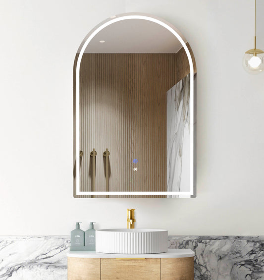 LED Archie 900x600 Natural Oak Shaving Cabinet