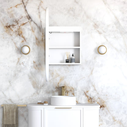 LED Noosa 900x450 White Shaving Cabinet - Premium Edition