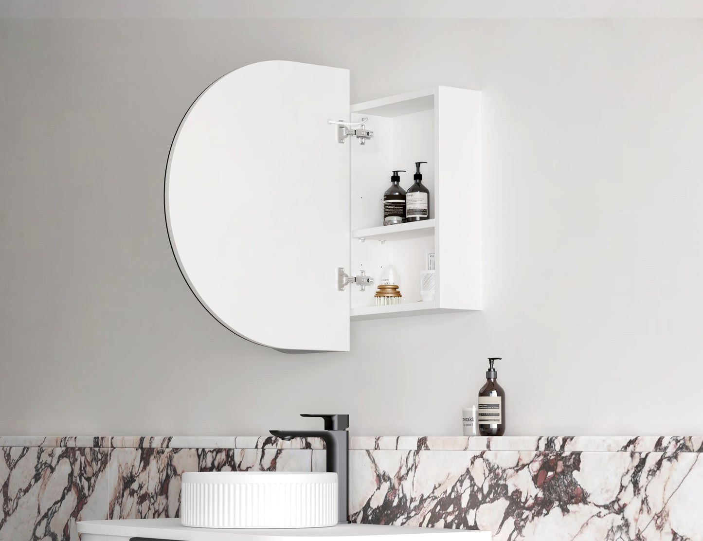 LED Bondi 900x600 White Shaving Cabinet - Premium