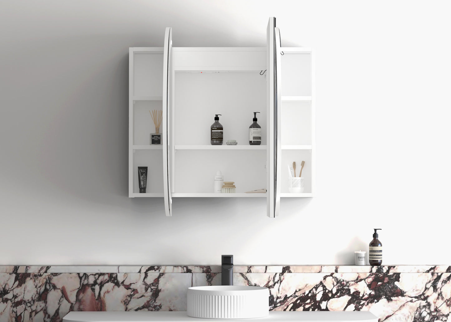 LED Bondi 1200x750 White Shaving Cabinet - Premium