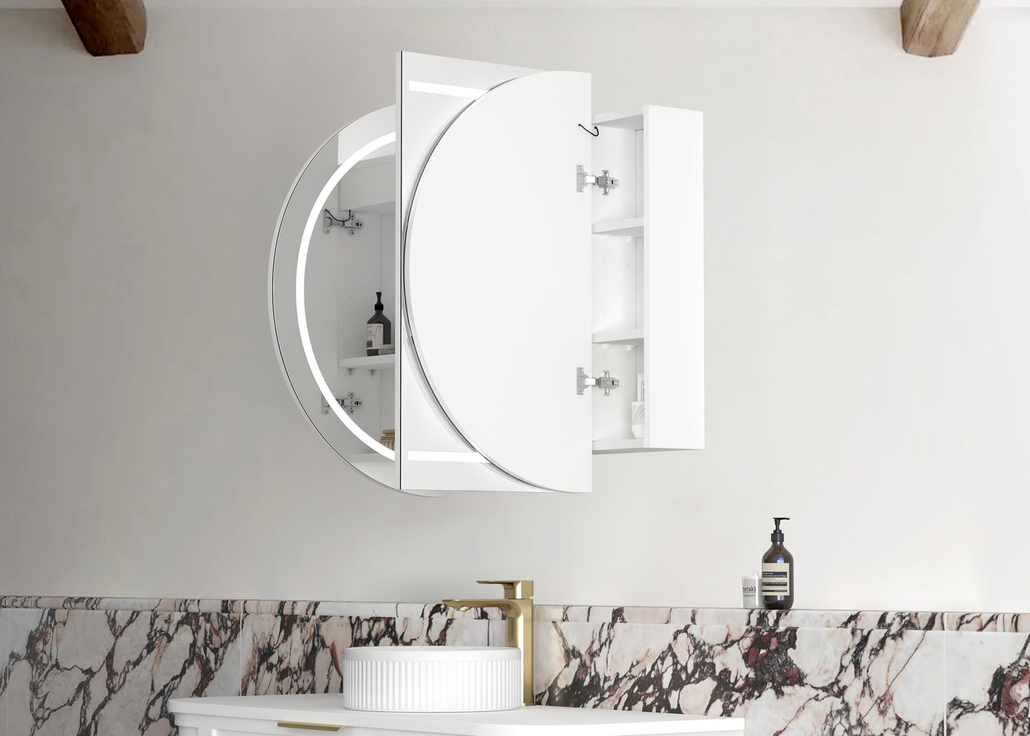 LED Bondi 1200x750 White Shaving Cabinet - Premium