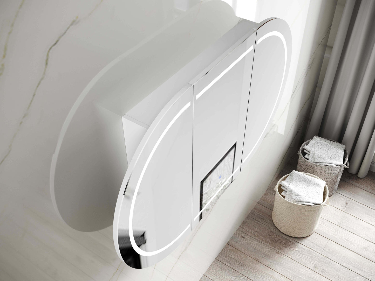 LED Bondi 1200x750 White Shaving Cabinet - Premium