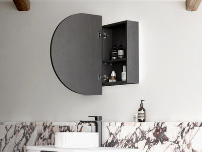 LED Bondi 900x600 Black Oak Shaving Cabinet - Premium