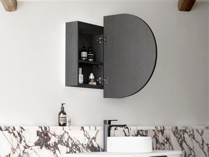 LED Bondi 900x600 Black Oak Shaving Cabinet - Premium
