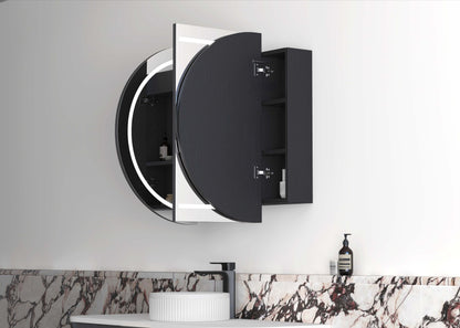 LED Bondi 1200x750 Black Oak Shaving Cabinet - Premium Edition