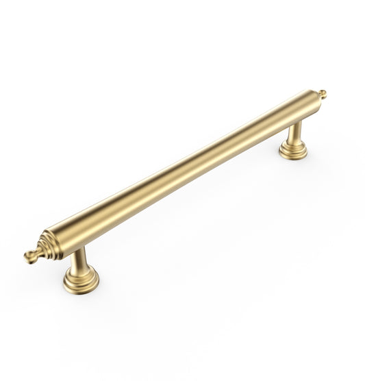 Heirloom - Brushed Brass 128/171mm  Handle (128mm Hole to Hole ; 171mm Total Length)
