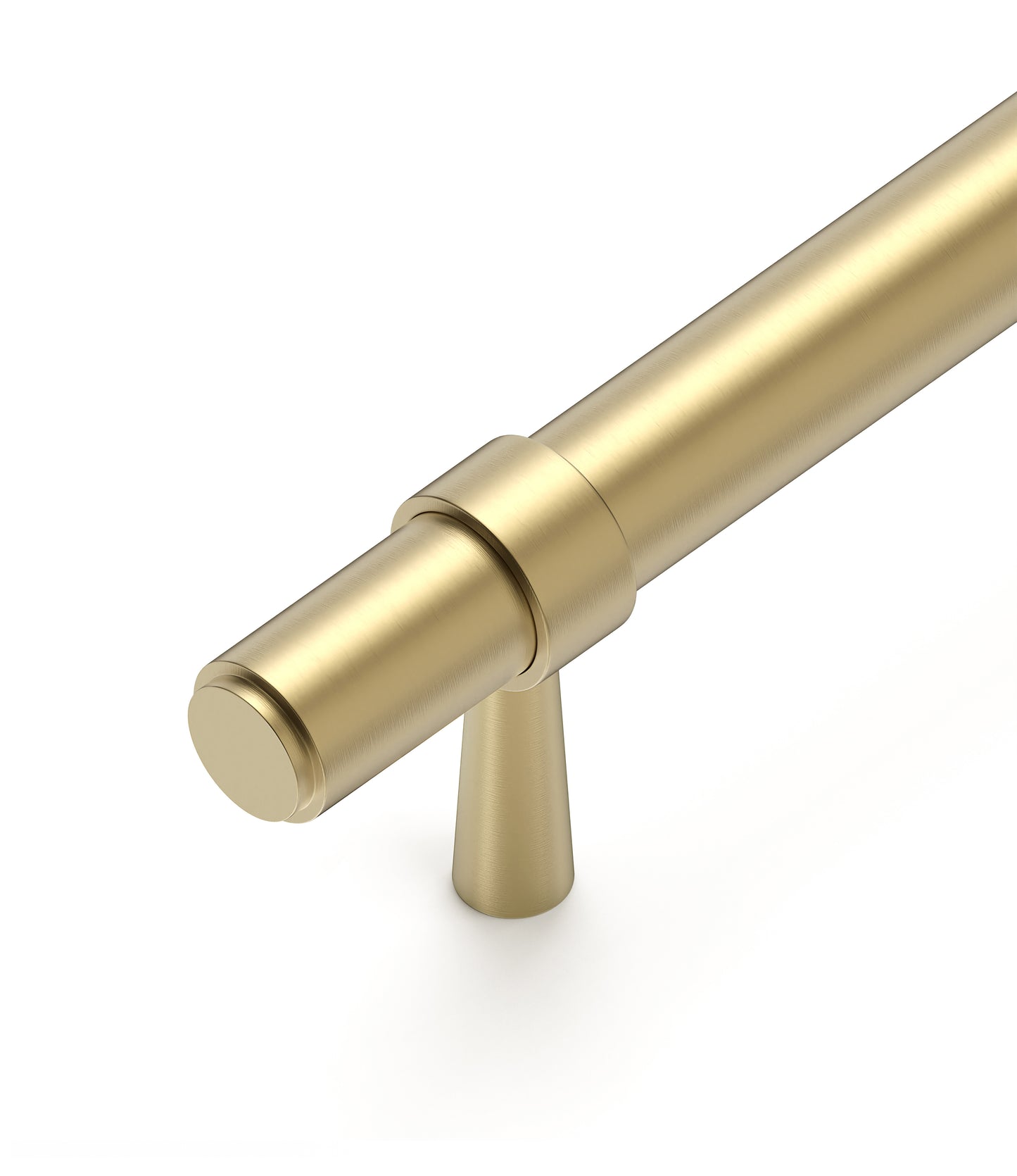Astor - 192/240mm Brushed Brass Handle (192mm Hole to Hole ; 240mm Total Length)