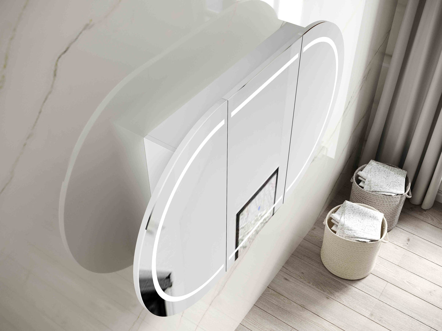 LED Bondi 1500x900 White Shaving Cabinet - Premium