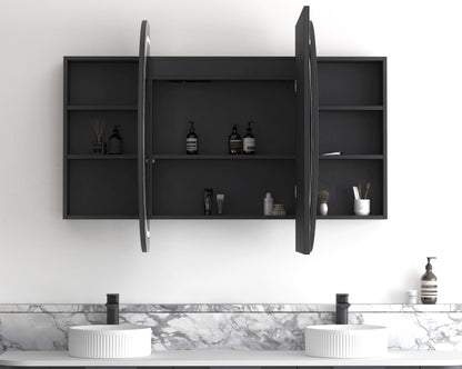 LED Bondi 1800x900 Black Oak Shaving Cabinet - Premium