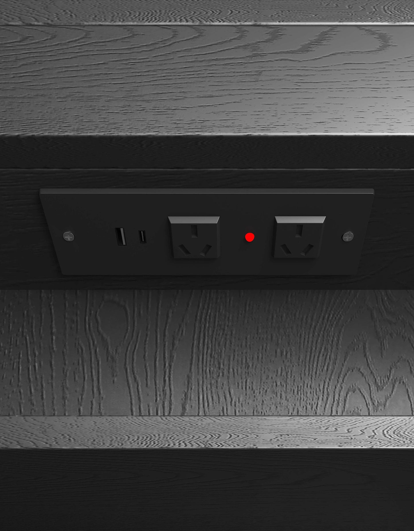 LED Bondi 1800x900 Black Oak Shaving Cabinet - Premium