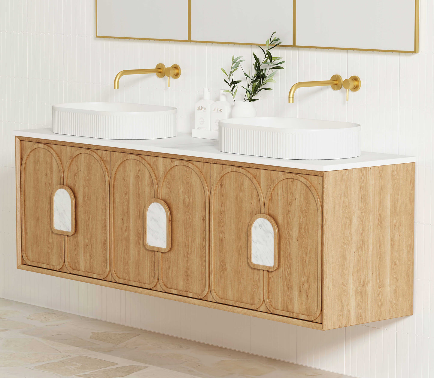 Laguna Mk II 1800mm Natural Woodland Oak Wall Hung Cabinet Only