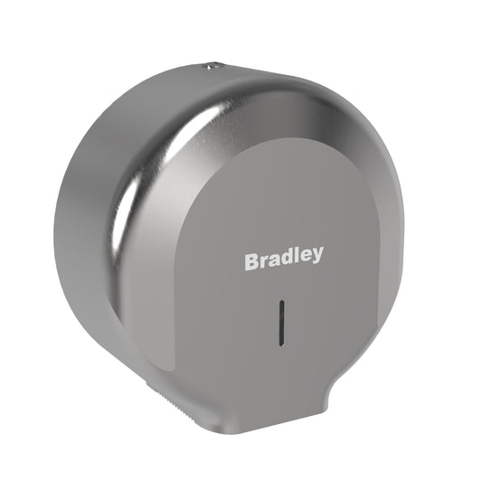 280mm W  Surface Mounted Jumbo Toilet Tissue Dispenser - 280mm W x 285mm H x 125mm D - Satin