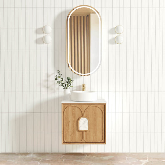 Laguna Mk II 600mm Natural Woodland Oak Wall Hung Cabinet Only