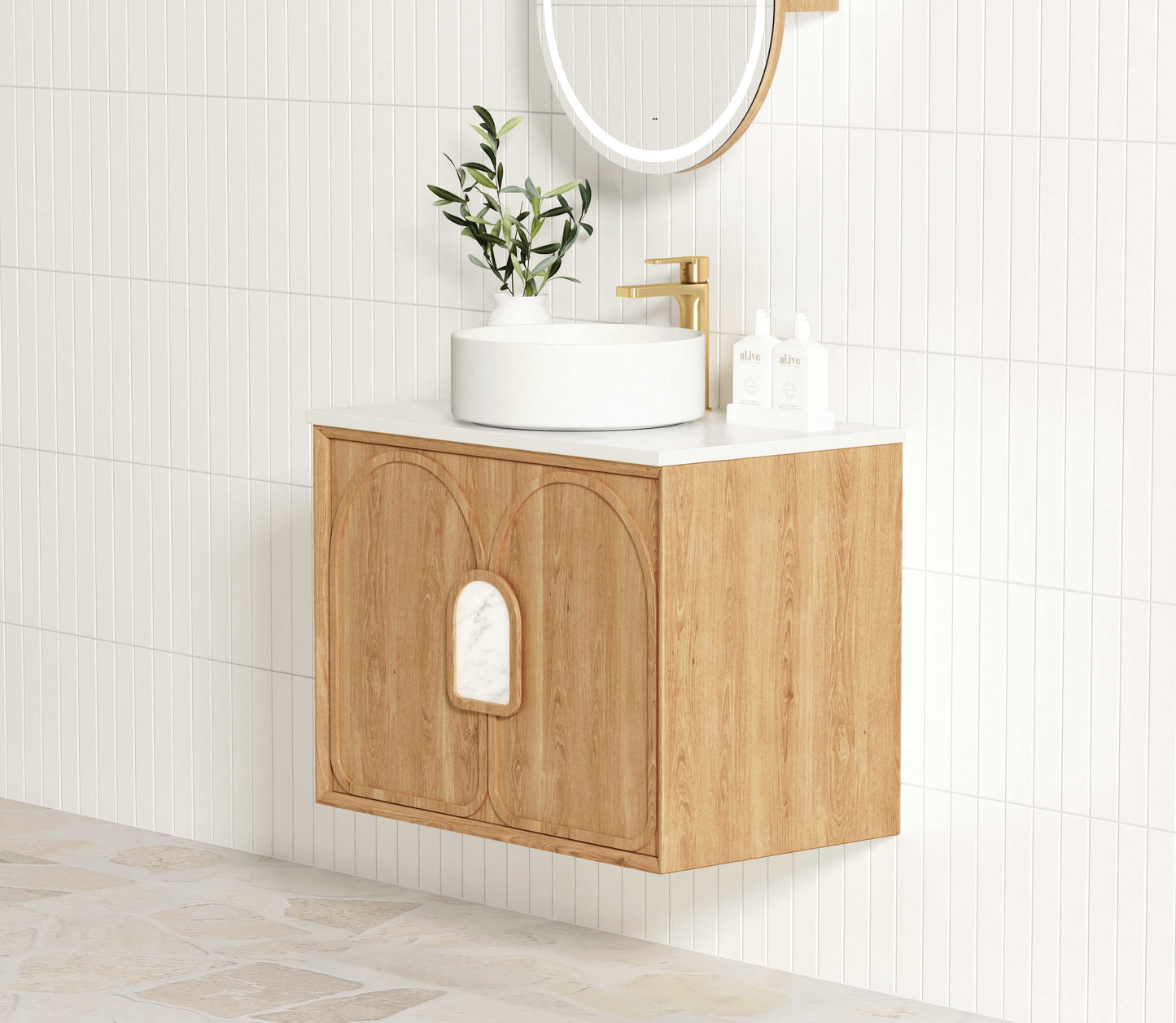 Laguna Mk II 750mm Natural Woodland Oak Wall Hung Cabinet Only