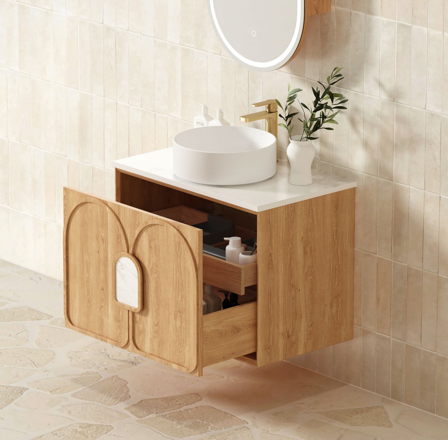 Laguna Mk II 750mm Natural Woodland Oak Wall Hung Cabinet Only