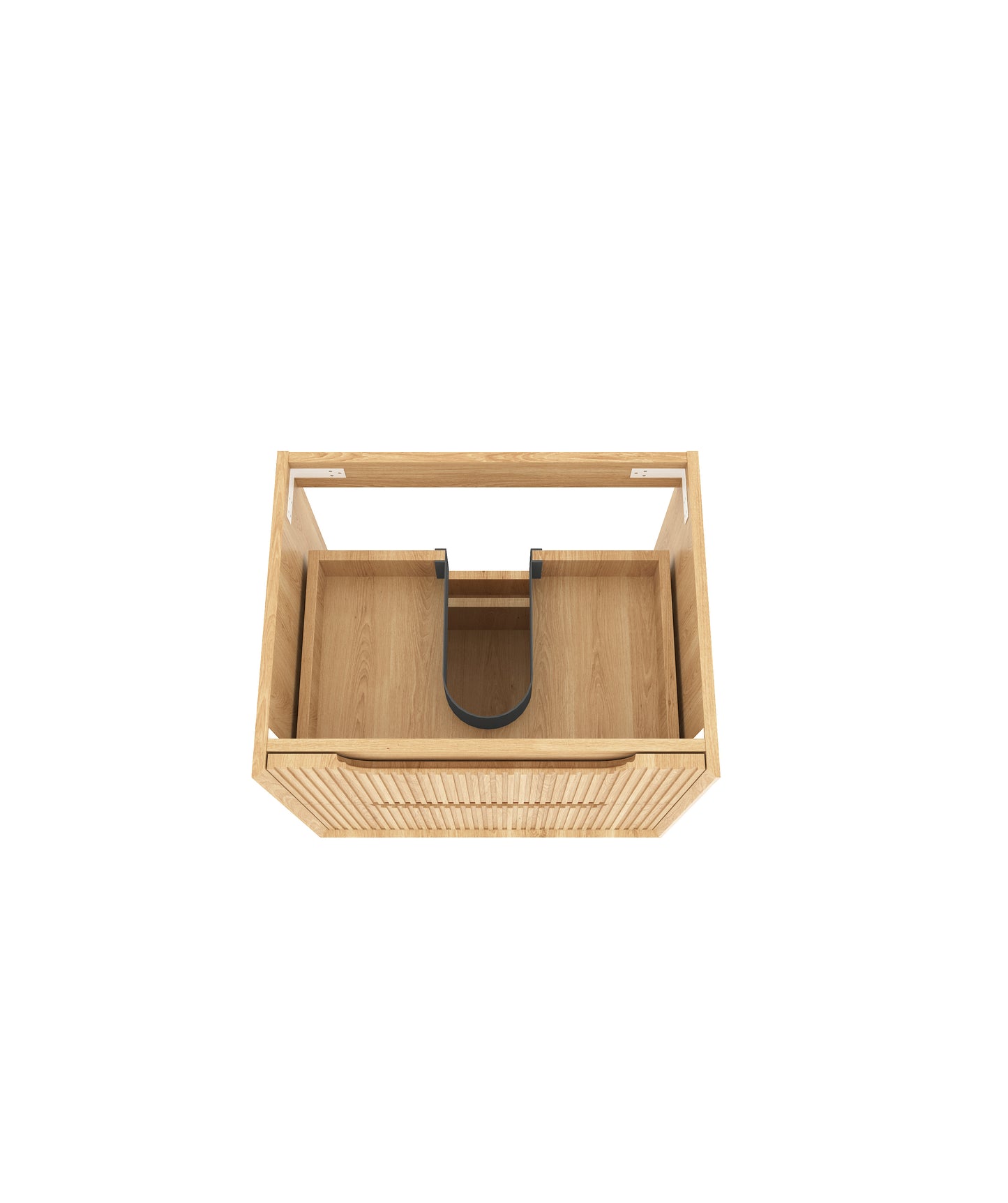 Byron Fluted 600mm Woodland Oak Wall Hung Cabinet Only