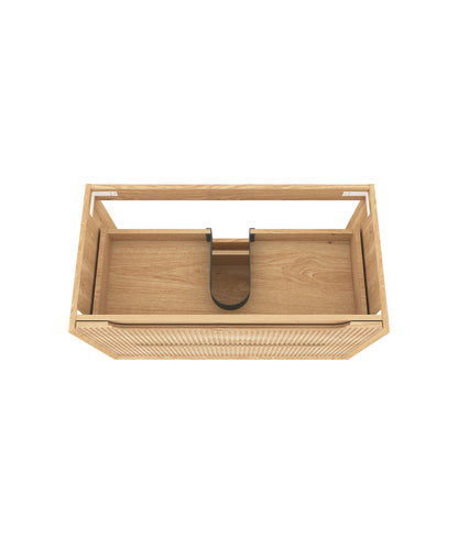 Byron Fluted 750mm Woodland Oak Wall Hung Cabinet Only