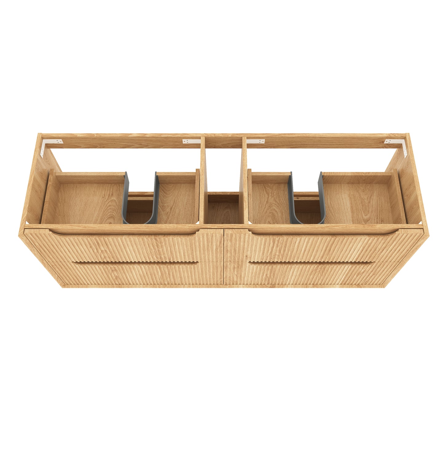 Byron Fluted 1500mm Woodland Oak Wall Hung Cabinet Only