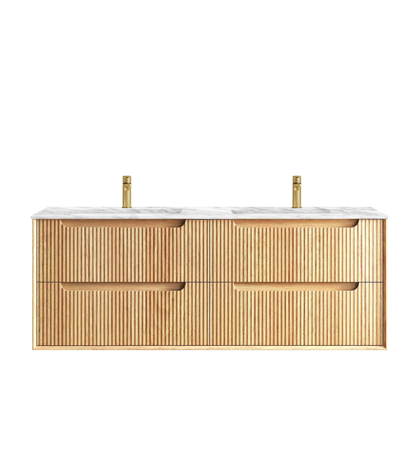Byron Fluted 1500mm Woodland Oak Wall Hung Cabinet Only