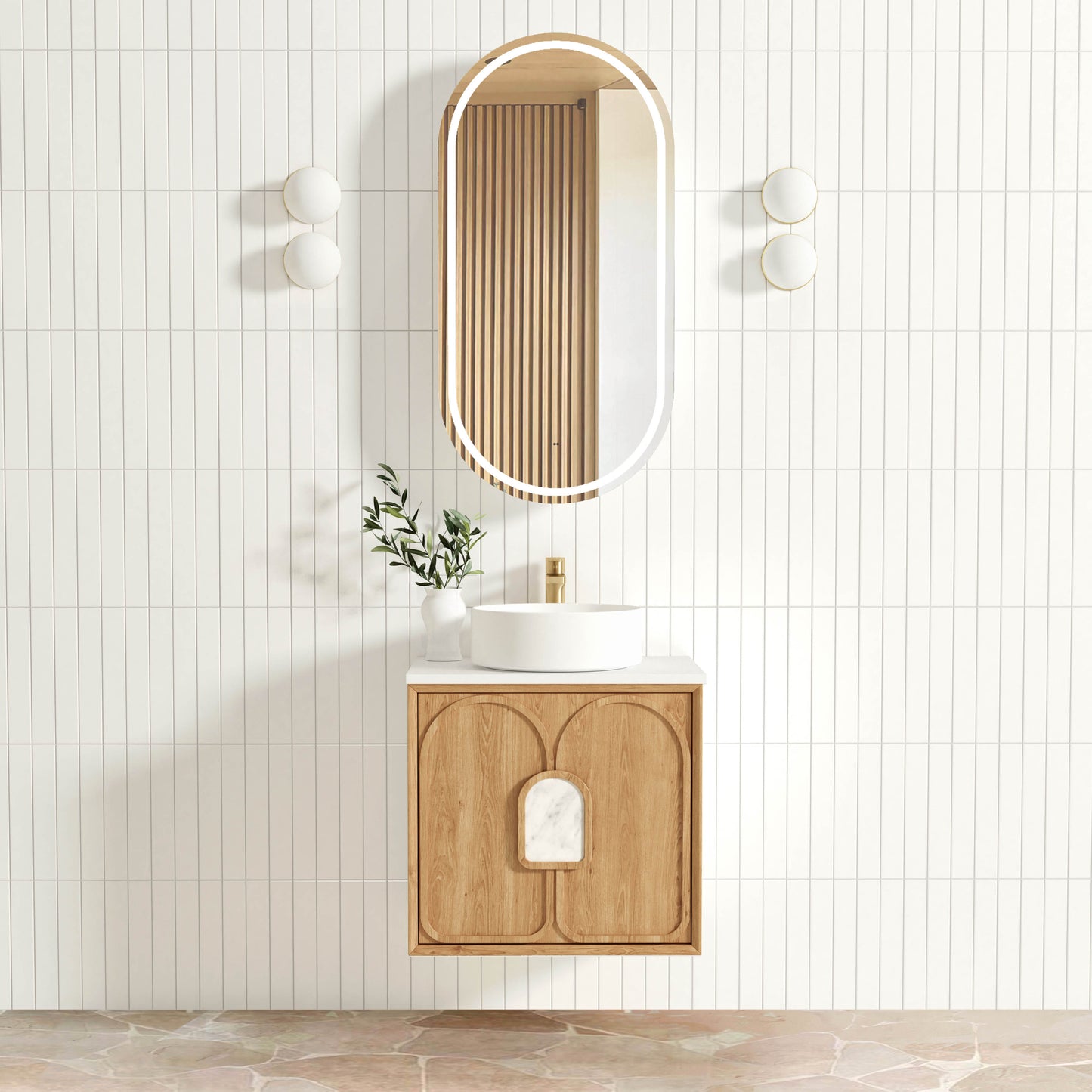 Laguna Mk II 600mm Natural Woodland Oak Wall Hung Cabinet Only